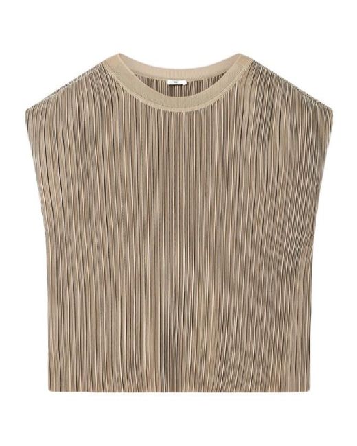 Joseph Natural Cedre Pleated Top