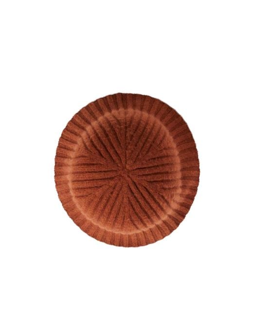 Loro Piana Brown Rib Knitted Hat