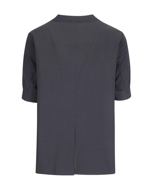 Sacai Blue Knit Pullover