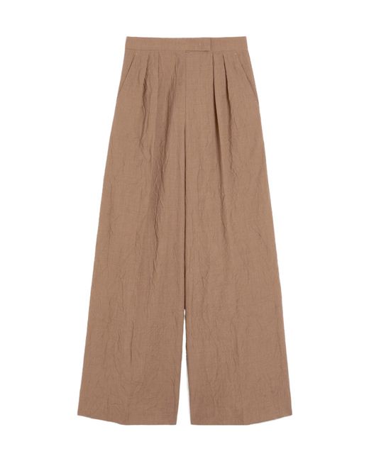 Max Mara Brown Woollen Cloth Trousers
