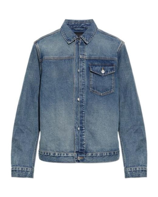 AllSaints Blue Wash Denim Jacket for men