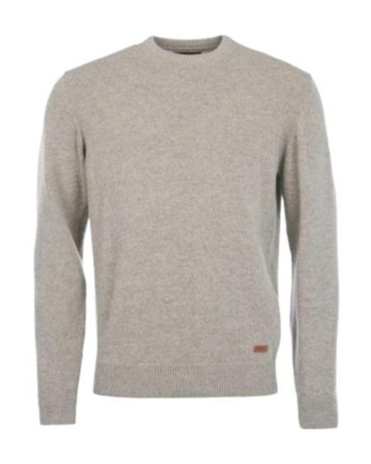 Barbour Gray Long-Sleeved Sweater for men