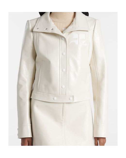 Courreges White Long-Sleeved Casual Jacket