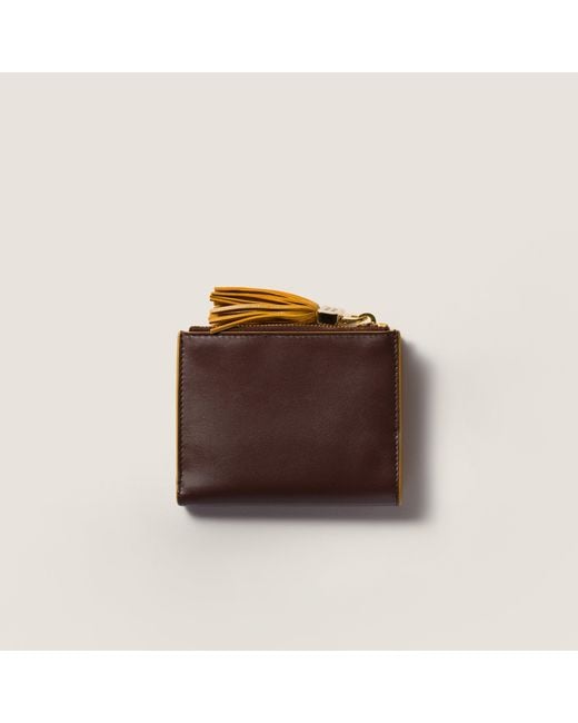 Miu Miu Brown Small Leather Wallet