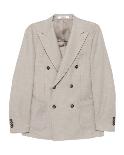 Tagliatore Natural Double-Breasted Suit Jacket for men