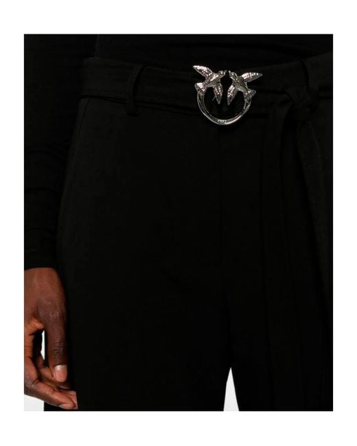 Pinko Purple Love Birds Straight Leg Trousers