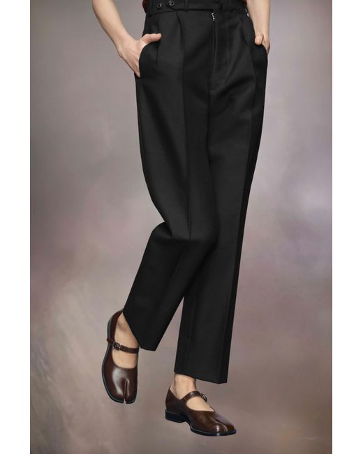 Maison Margiela Brown Tabi Mary Jane Flat Shoes