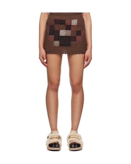 Doublet Multicolor Crocheted Short Skirt