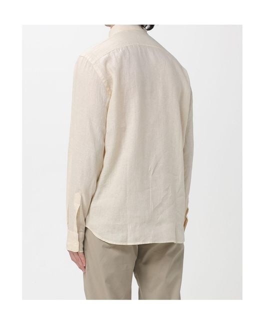 Aspesi Natural Long-Sleeve Linen Shirt for men