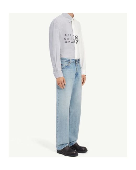 MM6 by Maison Margiela Blue Straight-Leg Jeans for men