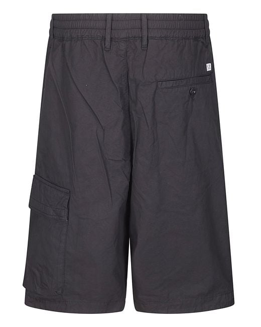 C P Company Blue Micro Reps Lens Boxy Shorts for men