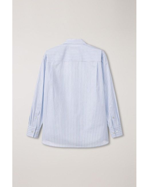 DUNST Blue Striped Button-Up Shirt for men