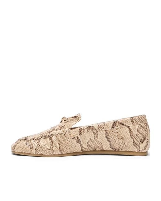 Stuart Weitzman Natural Britt Bow Loafer