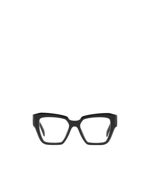 Prada White Eyewear Cat-Eye Glasses