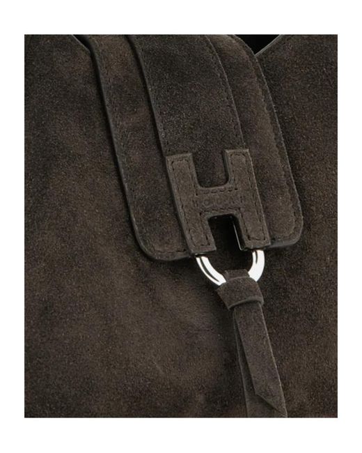 Hogan Black Palissandro Suede Shoulder Bag