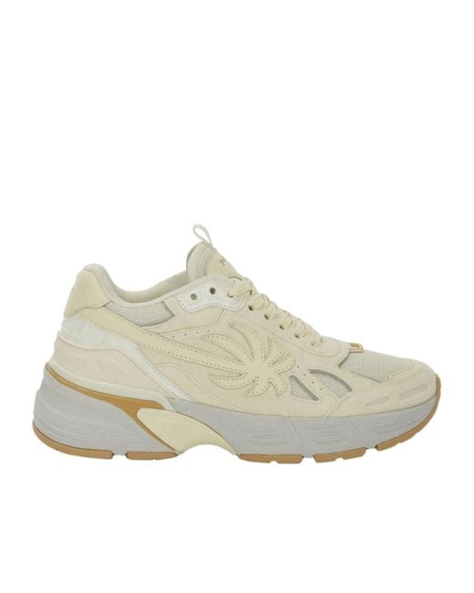 Palm Angels Natural Palm Tree Patch Chunky Sole Sneakers for men