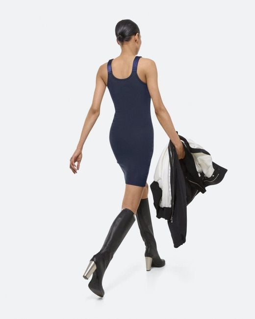 Helmut Lang Blue Seatbelt Tank Dress