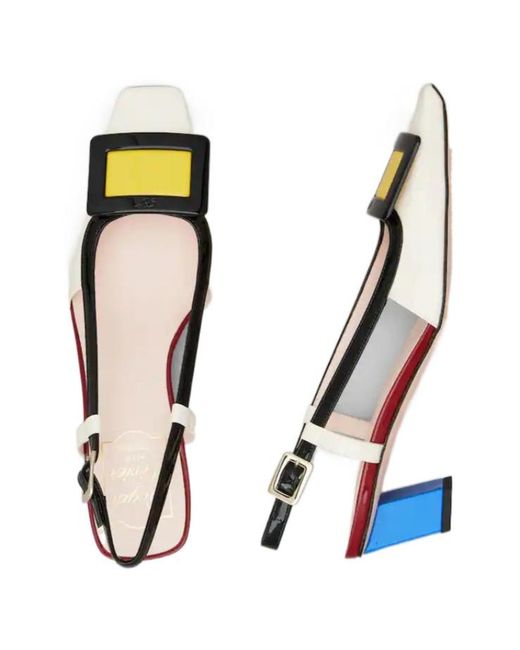 Roger Vivier Multicolor Escarpins Slingback Belle Vivier En Cuir Verni