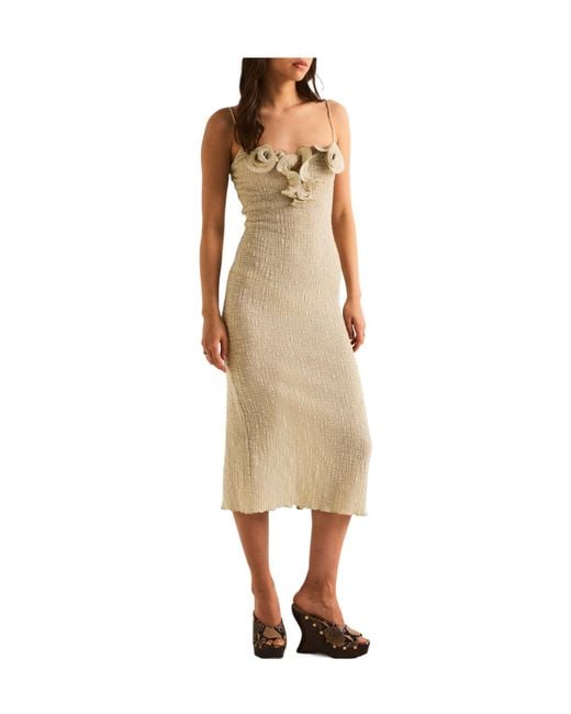 Magda Butrym Natural Minimalist Fitted Slip Dress