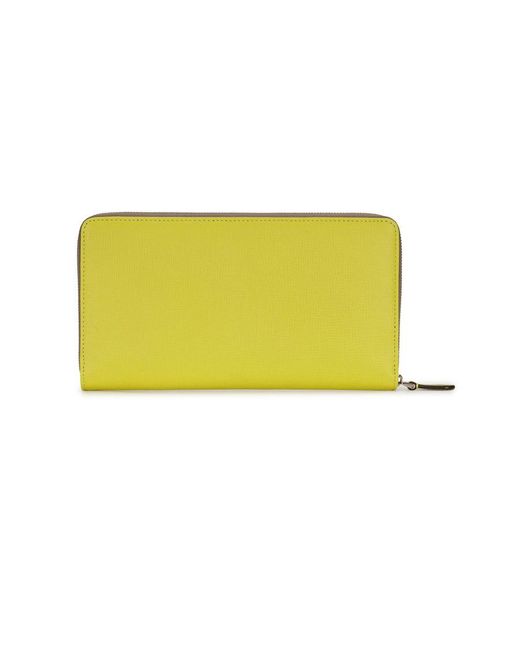 Bally Yellow Logo Details Wallet