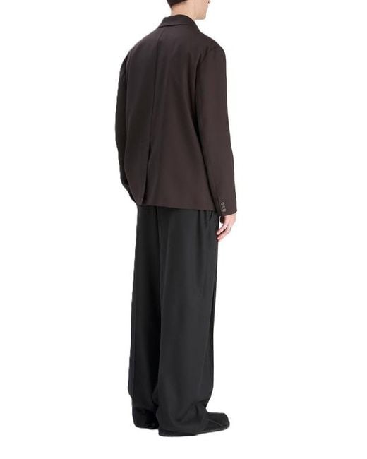 Barena Gray Classic Double-Breasted Blazer for men