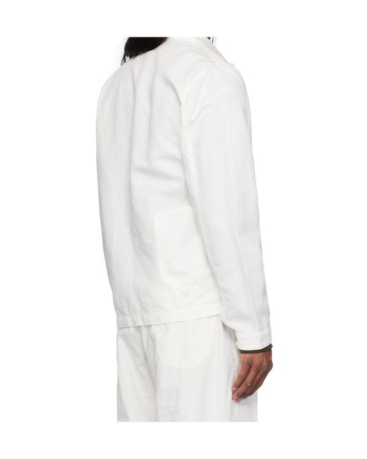 C P Company White Utility Jacket for men