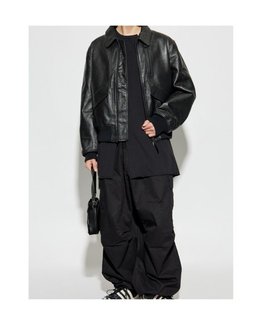 Yohji Yamamoto Black T-Shirt With A Slit for men
