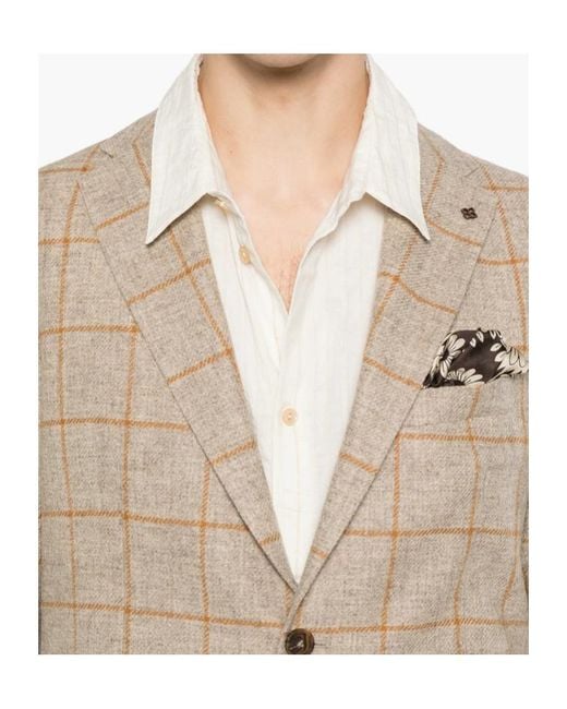 Tagliatore Natural Single-Breasted Suit Jacket for men
