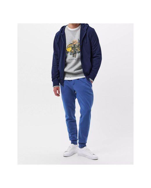 Polo Ralph Lauren Blue Full Zip Hooded Fleece for men