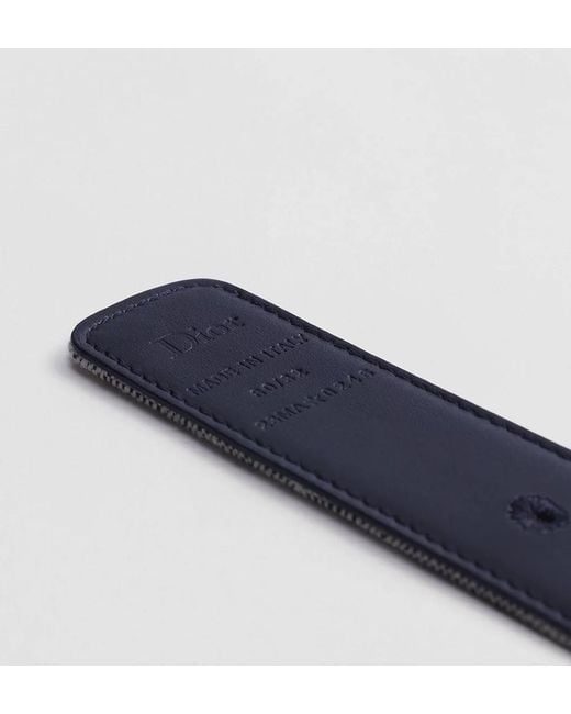 Dior White Iviera Reversible Belt Strap for men