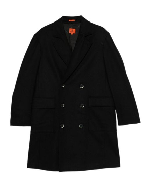 Barena Black Double-Buttoned Padded Coat for men