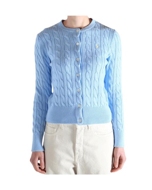 Polo Ralph Lauren Blue Cable Knit Cardigan
