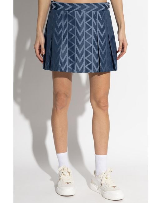 MICHAEL Michael Kors Blue Pleated Mini Skirt