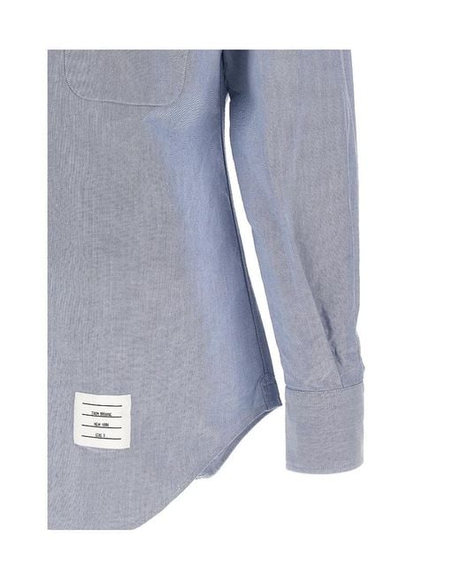 Thom Browne Blue Oxford Shirt for men