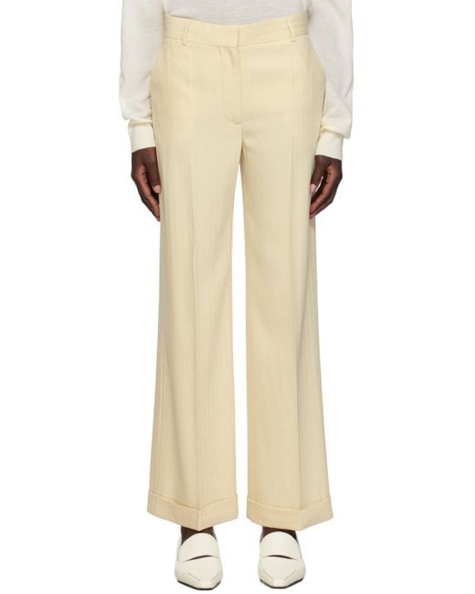 Totême White Totême Mid-Rise Tailored Trousers