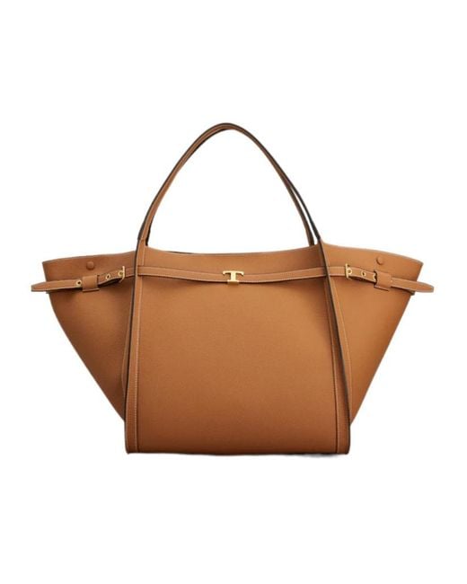 Tod's Brown Leather Small Tote Bag