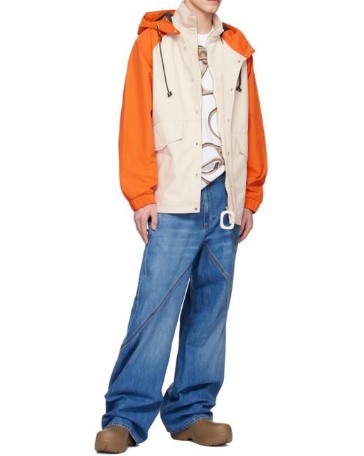 J.W. Anderson Brown Jw Anderson Hooded Long-Sleeved Jacket for men