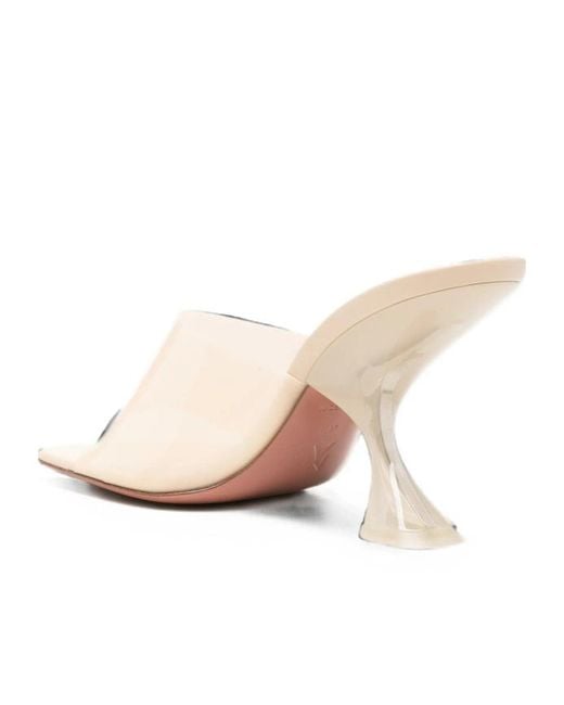 AMINA MUADDI Natural Open-Toe High-Heeled Sandals