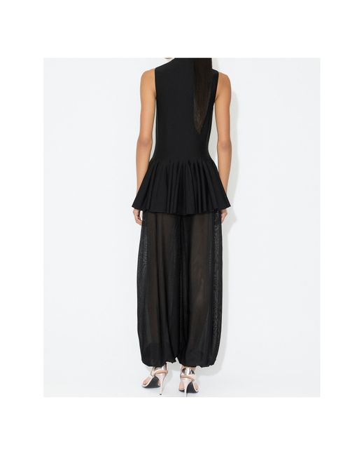 Alaïa Black Alaïa Godet Sleeveless Top