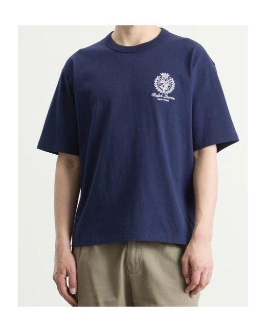 Polo Ralph Lauren Blue Logo-Embroidered T-Shirt for men