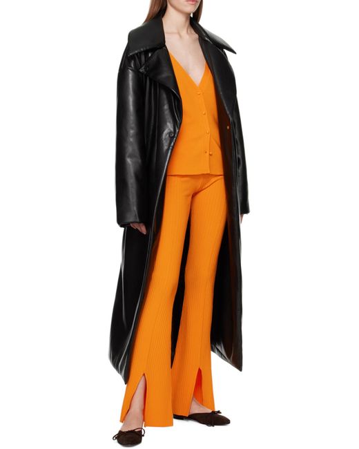 Nanushka Orange Slit Cuff Ribbed Trousers