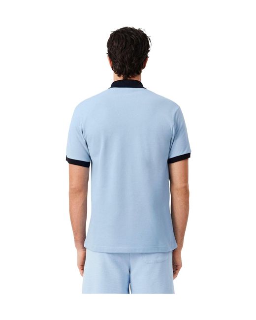 Lacoste Blue Collared Short-Sleeve Polo Shirt for men