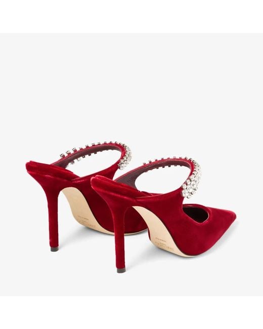 Jimmy Choo Red Pointed-Toe High-Heeled Sandals