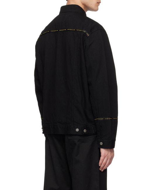 Undercover Black Pocket Denim Jacket for men