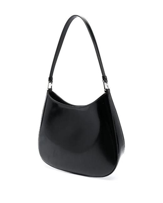 Prada Black Cleo Logo Plaque Shoulder Bag