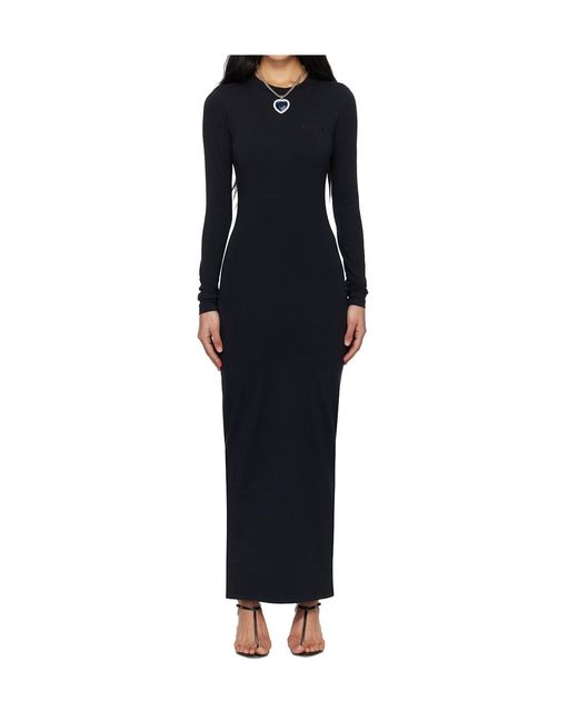Vetements Black Long-Sleeve Maxi Dress