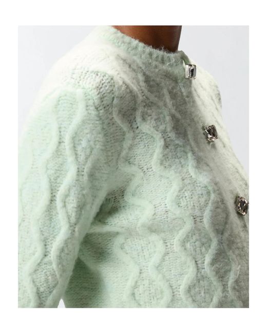 Pinko Green Dixie Girl Buttoned Cardigan