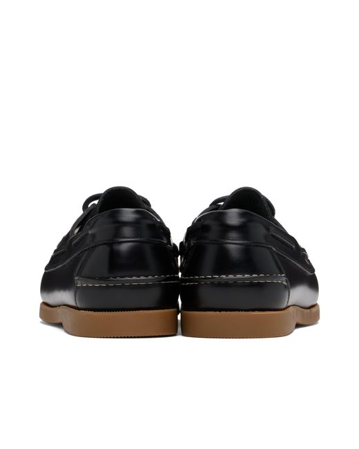Hereu Black Saler Nautic Loafers for men