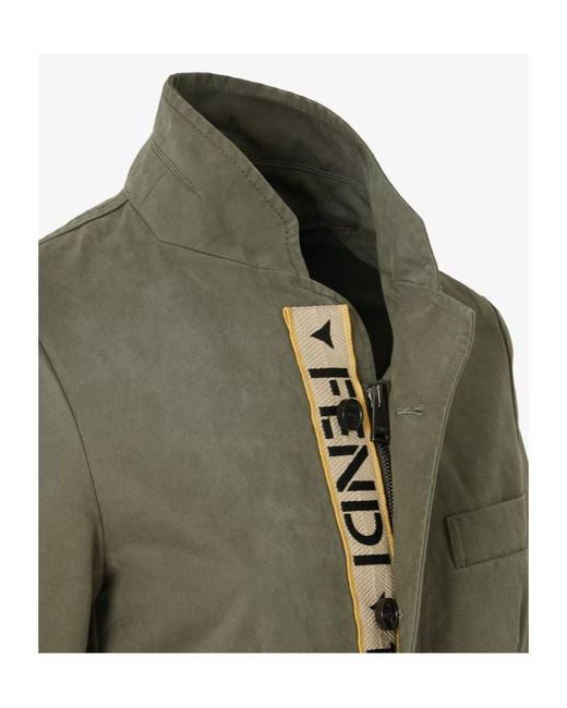 Fendi Green Jacket Cotton Drill Jacket