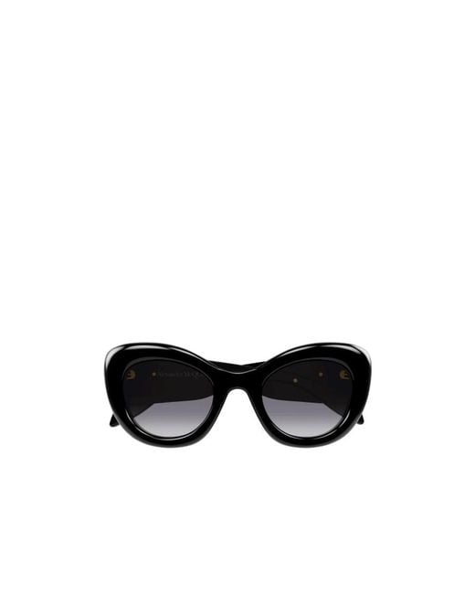 McQueen Black Eyewear Cat-Eye Frame Sunglasses
